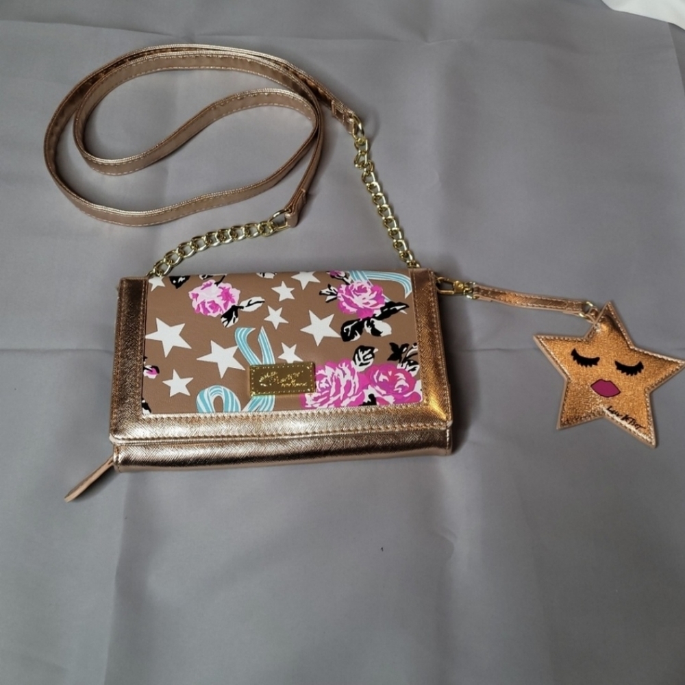Betsey Johnson Rose Gold Star Crossbody Handbag